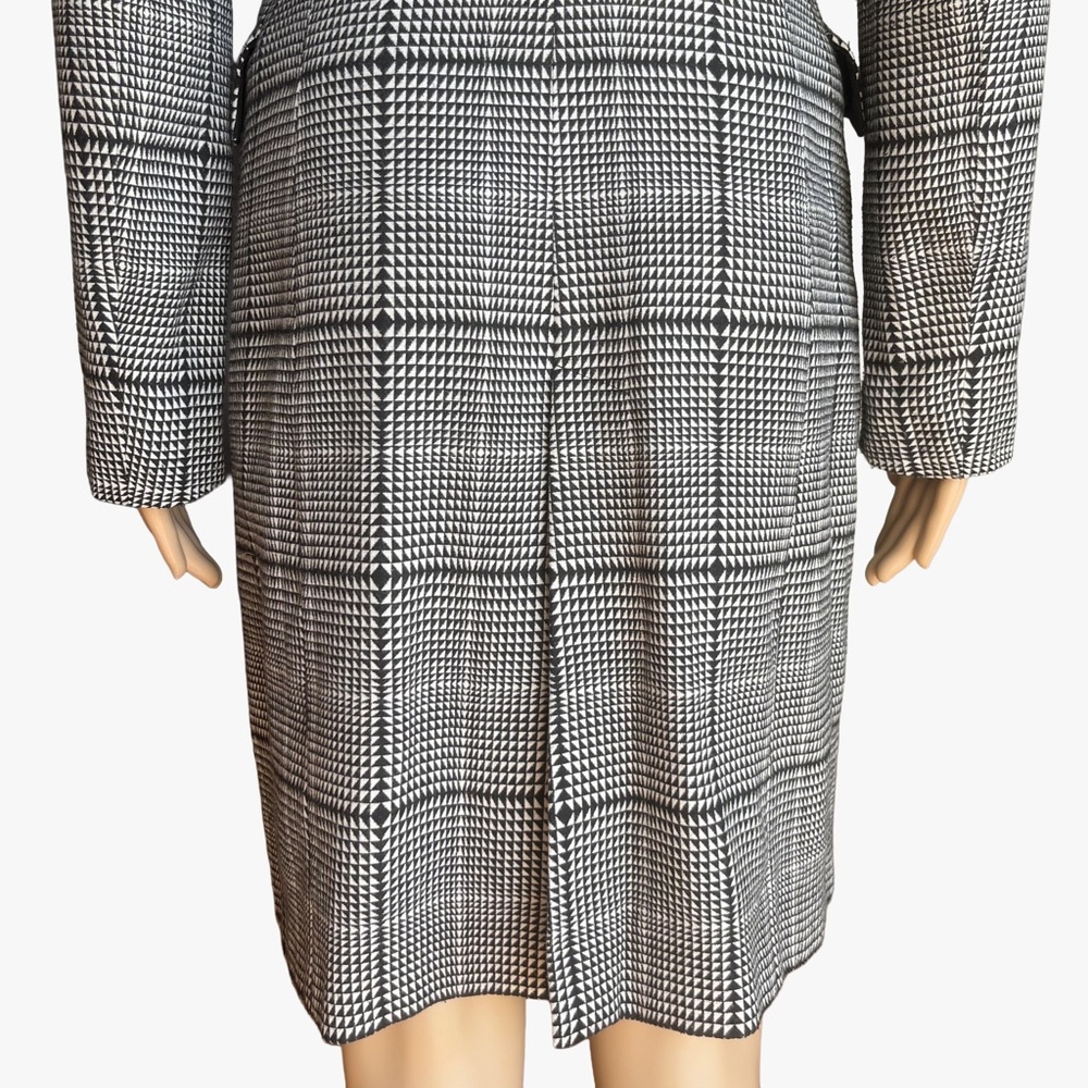 ZARA Made in Spain Wool-Blend Houndstooth Coat | Tailored Fit | Size S - Picture 8 of 10
